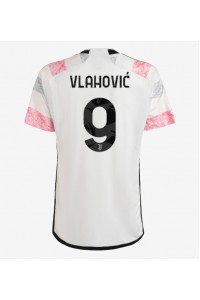 Juventus Dusan Vlahovic #9 Voetbaltruitje Uit tenue 2023-24 Korte Mouw